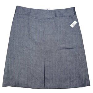Talbots 14 Wool Herringbone Pleat Skirt Office Business Work Preppy